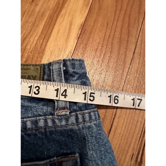 Vintage Unionbay Cargo Jeans Y2K Junior Size 7 Wide Leg Pockets Rare 2000s Denim - Picture 9 of 9